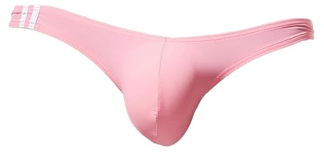 Newsywell Hommes Ice Silk Soie Glacée Bikinis Mode Micro Triangle Taille Basse Microfibre Bulge Slip sous-Vêtements Rouge Moyen