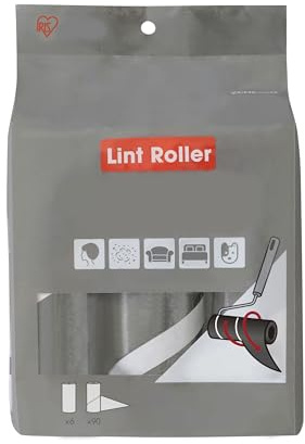Iris Ohyama, Conjunto de 6 recargas de 90 Hojas Negras, para Rodillo Adhesivo CCNB-RN Especial Pelusa y Pelo de Animal, Ropa, Cortinas, sofás - Handy Lint Roller CCNS-6RN - Negro