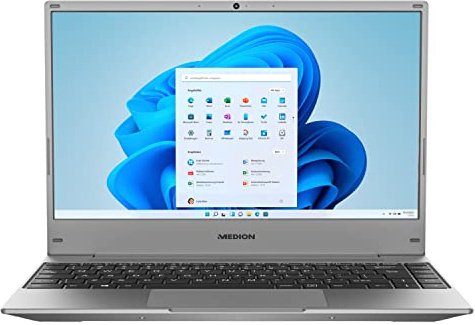 MEDION Ordinateur portable Full HD de 33,7 cm (13,3) (Intel Pentium Silver N5030, RAM DDR4 4 Go, SSD 128 Go, mode Win 11 Home S)