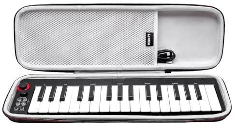 LTGEM Case for M-AUDIO Keystation Mini 32 MK3 MIDI Keyboard Controller | Hard EVA Shell, Water-Resistant, Shock Protection, Scratch-Resistant Interior, Portable Travel Storage Case Only