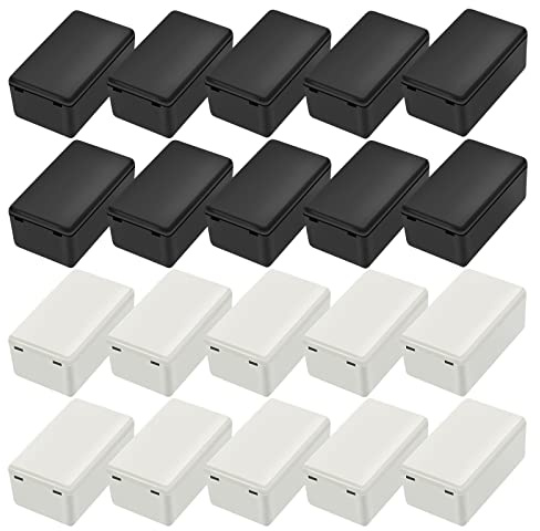 BITEFU Lot de 20 boîtiers de dérivation en plastique pour accessoires électriques DIY (2 couleurs 60 × 36 × 25 mm)