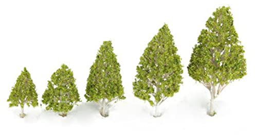 DIYEAH 5St hellgrünes Kiefernmodell Simulationsbaummodell plastikbaum Micro Pflanzendekor Modelle Pappel-Modellbaum Mini-Pappel Weihnachtsbaum schmücken Suite Lieferungen