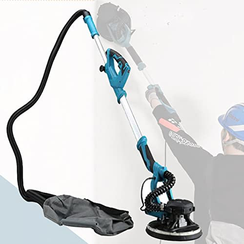 DDZJTPP Levigatrice Muro,1800W Levigatrice Giraffa con Funzione di Aspirazione Attiva, velocità e Lunghezza Regolabile, per Cartongesso,Pareti,Soffitto,Sander+20sandpad