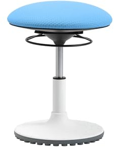 TOPSTAR Living Chair Move Kids höhenverstellbarer Kinderhocker mit drehbarem Sitz, Sitzhöhe von 39-47 cm, hellblau türkis