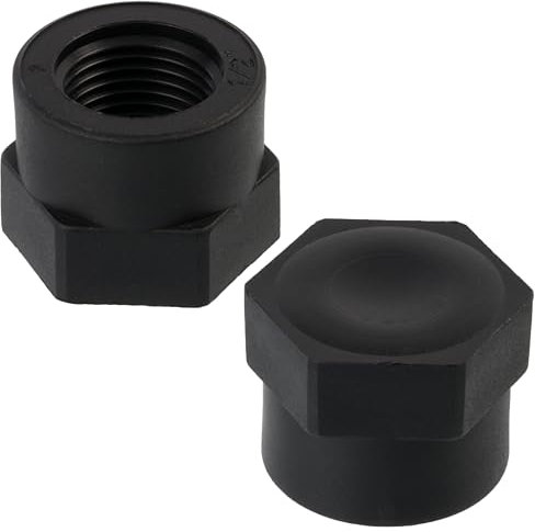 AERZETIX - C75024 - Juego de 5 Tapones hembra 1/2 para atornillar para manguera de riego sistema de goteo - presión máx 10 bar - en polietileno - racor circuito tapa irrigación