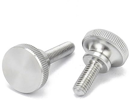 Haroar 2 Stück M8x10mm~60mm SUS304 Edelstahl Rändelschrauben GB834 DIN464 Stufenkopf Rändelschraube handfest anziehen(2Pcs M8x40)