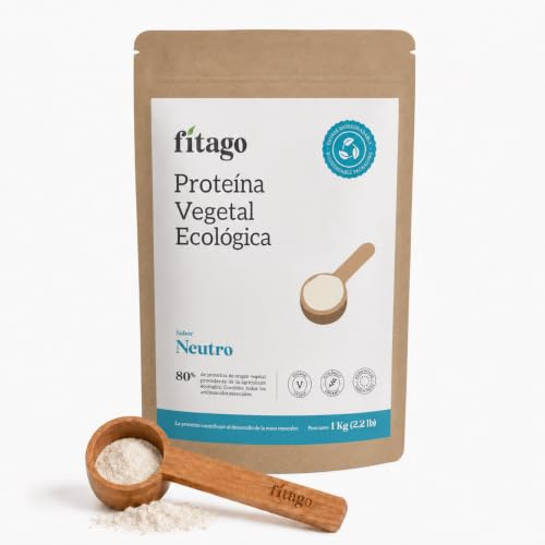 Proteina Vegana Ecologica en Polvo, 1kg | 80% Proteina Vegetal Sabor Neutro