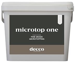 decco MicroTop Ready to Use Fine (20KG). Para 40m2. Microcemento Listo al Uso de grano Fino - Para decoración de Suelos y Paredes. COLOR LIBERTY