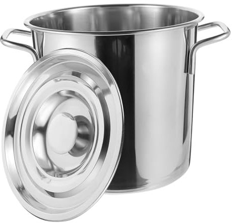 Cabilock Flusskrebskocher Suppentopf Edelstahleimer Mit Deckel Metall-eintopftopf Großer Kochtopf Küchenausstattung