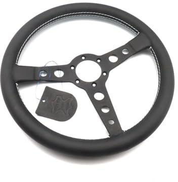 LYHYDMA Volante Auto Volante Sportivo da Corsa Piatto in Pelle Universale da 14 Pollici 350 mm, Modifica Auto, Accessori for Auto, Strumenti per Racing Rally Motorsport