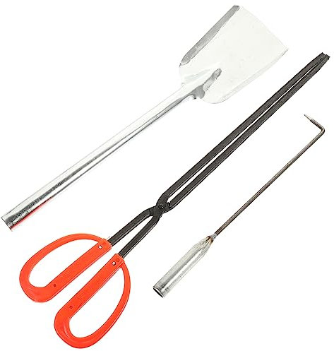 CHILDWEET Kaminbesteck Aus Rostfreiem Mit Feuerhaken Feuerschürhaken Und Kohleschaufel Leichtes Ergonomisches Haushalts-feuerwerkzeug Für Kamin Grill Und Feuerschale