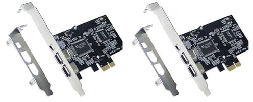 Booso 2X PCI-E PCI Express FireWire Karte, IEEE 1394 Controller Karte mit Firewire Kabel, für Video, Audio ÜBertragung Usw