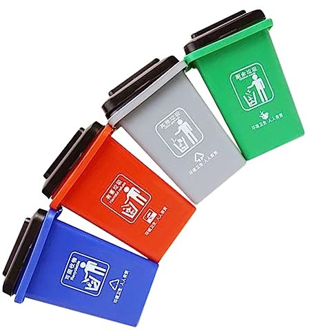 VANZACK 1Satz Mülleimer Mit Farben Müllklassifizierung Für Fördert Spielerisches Lernen Und Umweltschutz Für Jungen Und Jahren