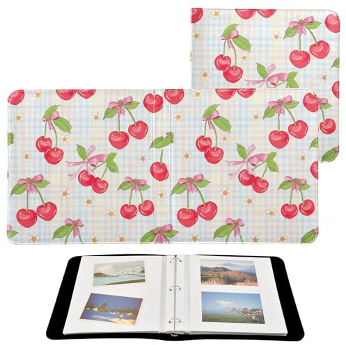 JUMBEAR Grande album fotografico autoadesivo con 20 pagine, album fai da te, per matrimoni, famiglia, bambini, vacanze, ciliegie
