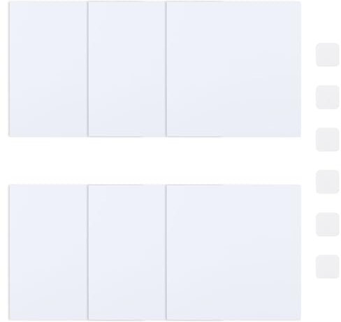 UFUFMATE Lot de 6 plaques de plafond carrées en plastique pour mur, revêtement mural et trou de placoplâtre Blanc 18 cm