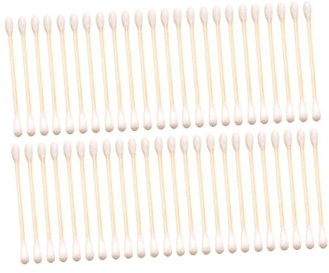 WRITWAA 300piezas Bastoncillos De Algodón Cosméticos Doble Cabeza Algodón Natural Para Doméstico y Viaje