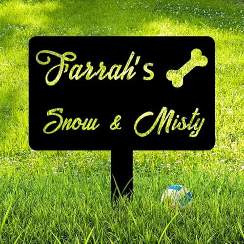 SosnSusn Cadeaux commémoratifs pour Chiens Pierre tombale commémorative personnalisée Marqueur de Tombe en métal personnalisé marqueur funéraire personnalisé pour Animal de Compagnie