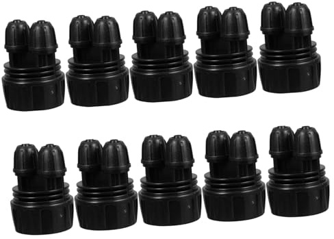 Gadpiparty 10 Pezzi Connettori Irrigazione Plastica Adattatori Doppio per Tubo Gocciolante Raccordi Sicuri Antigoccia per Sistemi Irrigazione Automatica Giardino