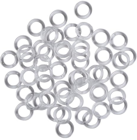 Vertical Blind Replacement Curtain Rings for Roman Blinds Cord Guide Use Plastic Construction Clear Transparent 16mm Outer Diameter and 11mm Inner Diameter Pack Options 20 50 100 (20pcs)