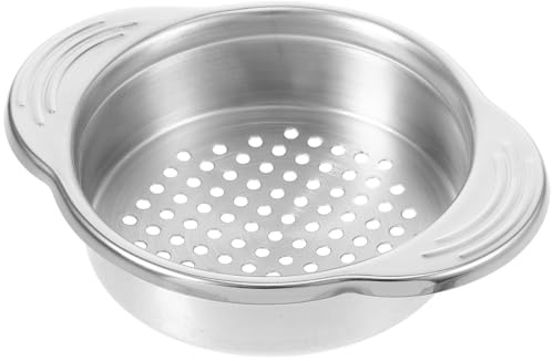 DIYEAH Stainless Steel Food Can Strainer and Small Sieve Strainer 304 Metal Colander Filter for Canning and Oil Draining Kitchen Tool