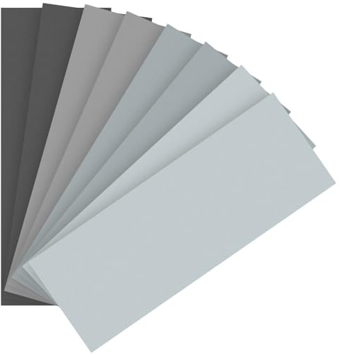 8 Pcs Wet and Dry Sandpaper Sheets 3000 to 10000 Grit Assorted Sandpaper | for Automotive Polishing Wood Furniture Finishing Metal and Glass 9 x 3.6 Inch Waterproof Silicon Carbide Paper