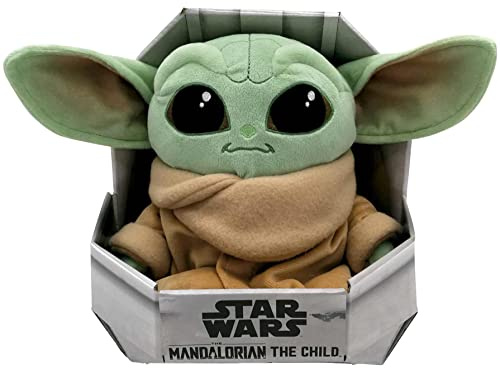 Simba Star Wars The Mandalorian & Grogu Plüschfigur – Kuscheltier mit Umhang, große Augen und Sammlerkarte, Star Wars Fanartikel zum Sammeln & Kuscheln, 28 cm, ab 0 Monaten