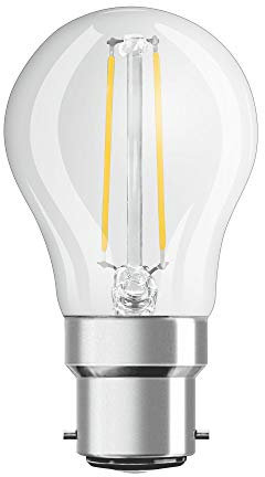 OSRAM Ampoule LED | Culot: B22d | Blanc chaud | 2700 K | 4 W | équivalent à 40 W | LED Retrofit CLASSIC P, Clair
