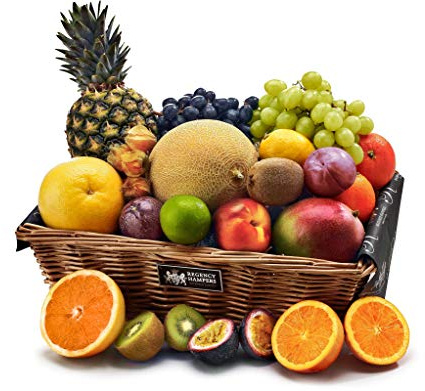 Luxury Fresh Fruit Gift Basket - Extra Large Fruit Hamper with Pineapple, Mango, Grapes, Melon, Berries - Healthy Food Gifts For Birthdays, Celebrations and Picnics, from Regency Hampers