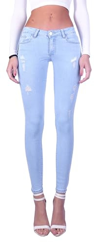 Damen Röhrenjeans Hosen Hüftjeans Jeans blau Damenjeans Damen-Hose-n Jeans-Hose-n Röhre-n Hüft-Hose-n Niedrige-r Leib-Höhe Bund Stretchjeans Stretch-Hose-n Denim Skinny dunkel-blau-e Gr M 38