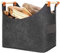 Felt Firewood Basket 70L, Large Log Basket Firewood Bag with Reinforced Handles, Foldable Felt Bag Indoor Outdoor, Firewood Basket Storage Basket for Wood Shopping Newspaper Toy, 55x42x30cm, Dark Gray