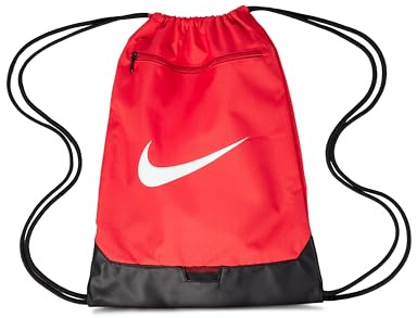 Nike Unisex Brasilia 9.5 Training Gym Sack (18L), University Red/Black/White, MISC