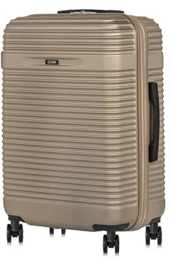 OCHNIK Großer Koffer | Hartschalenkoffer | Material: ABS | Farbe: Beige | Größe: L | Maße: 76x51x30cm | Volumen: 97 Liter | 4 Rollen