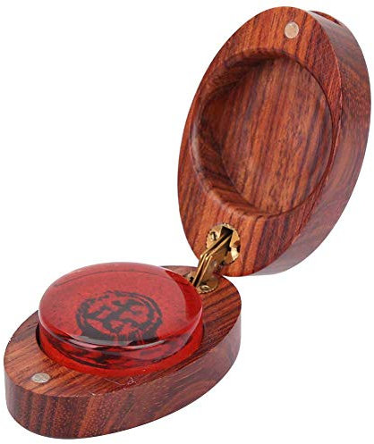 Alomejor Colofonia Professionale per Violino, Viola, Violoncello, Custodia in Legno, Strumento per la Pulizia di Strumenti Musicali per Tutte Le Corde (Scatola Ovale)