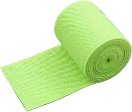 Elástico para Coser 2 Metros 50 mm Banda elástica de Color Suave y Ancha Correa de Goma elástica Correa de Ropa Accesorios de decoración de Costura DIY (Amarillo) -2 Metros-Verde Fluorescente