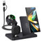 VNBBT Wireless Charger for Samsung,3 in 1 Wireless Charging Station for Samsung Galaxy S25/S24/S23/Z Fold/Flip,Fast Phone Watch Charger Dock Stand for Galaxy Watch Ultra/7/6/5,Galaxy Buds-Black