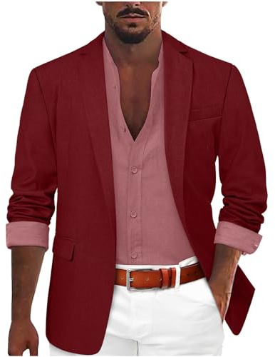 Foweknow Sakko Herren Sportlich Anzugjacke Einfarbige Umlegekragen EIN-Knopf Blazer Einfachheit Modische Sweatjacke Modern Freizeitjacke Arbeitsjacke Streetwear Outdoorjacke