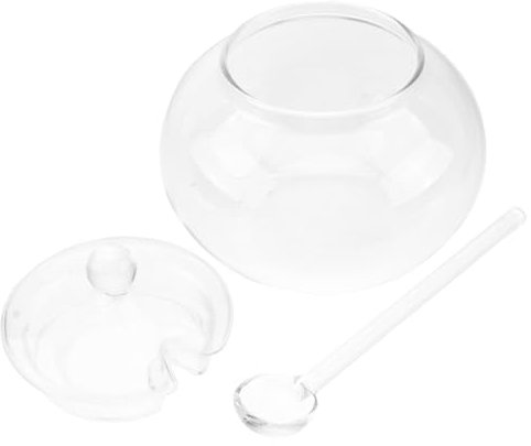 Cabilock Tarro De Vidrio Con Cuchara Tazón Resistente Para Especias Suministros De Cocina