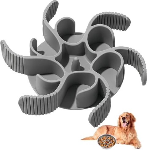 PetGlimmer 11-17.5 cm Schneidbar Slow Feeder Einsatz Hund | Anti-Würge-Silikon Langsamer Fressnapf, Schlingnapf mit Saugnapf Anti-Rutsch, Verschlingen zu Verhindern Hundenapf Einfügung