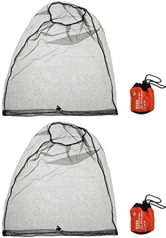BESPORTBLE 3 Ensembles Chapeau De Moustique pour Les Chapeaux Protection Attrape-Mouches De Plein Air Moustiquaire Moustiquaire pour Moustique Filet Filet Black Polyester 4 Pièces * 3