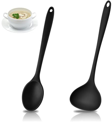2 Pezzi Mestoli Cucina, Mestoli Cucina Silicone, Mestolo Silicone Per Cucchiaio Da Cucina Per Mescolare