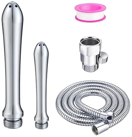 Accessori per docce, docce in alluminio, sistema di docce al colon, sistema di docce per donne e uomini puliti, con regolatori e tubi flessibili