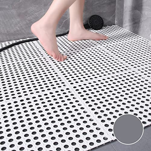 YJYJY 9 Pack Interlocking Floor Mat Restaurant Kitchen Mat with Drain Holes for Floor Anti Fatigue Bar Mat Door Mat Non