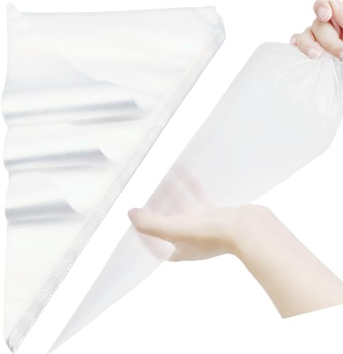 HOMYTOP XXL 23 Inch Extra Large Piping Bags 100 Pack - Disposable Pastry Bags - Thick Anti-Burst Pastry Icing Frosting Piping Bags For Decorating Cupcakes Cakes Cookies (Extra Large 23 Inch-100 Pack)