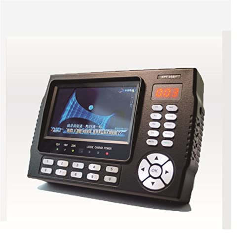 DIKAMAN Buscador de satélites, KPT-958H 4.3 Pulgada DVB-S / S2 TV Receptor Sat Finder portátil Multifuncional HD Monitor de Buscador de satélite MPGE4 para Ajustar la Antena parabólica