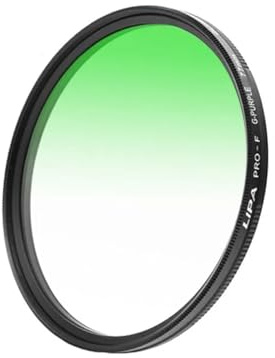 YEUBXDJ Round Green Gradient Lens for SLR Cameras - Photography Accessories for Special Effects and Landscape Filters(Gradient green 58mm)
