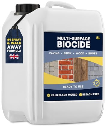 Multi-Surface Biocide – 5L | High-Strength, Ready-to-Use Treatment for Fungi, Mould & Algae on Walls, Brick, Stone, Driveways, Roof Tiles & More