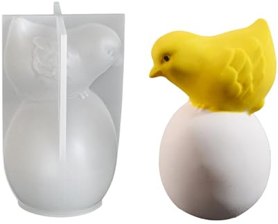 Stampo in silicone a tema pasquale a forma di pulcino sulle uova stampi per resina epossidica che fa sapone cioccolato torta stampo da forno