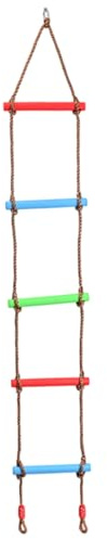 Rwigeboo Strickleiter für Kinder, 1, 8 m lang, Robustes Kletterspielzeug aus Kunststoff und Nylonseilen, ideal für Schaukeln, Outdoor, Baumhaus, Spielplatz, Kletterseil für Kinder