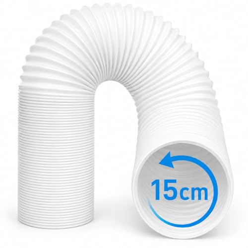 Tubo escape aire acondicionado portátil universal, Ø15 cm Rosca Antihoraria | Longitud flexible de 45 cm a 200 cm
