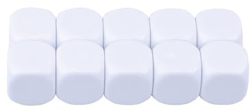 LianShi 10 / 100Pcs 22MM Round Hollow Six Dice Teaching Created Sesources Teaching Game Plastic Cubes